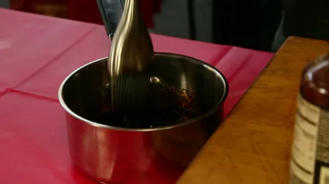Stirring Sauce in Pot Video stock 37714697