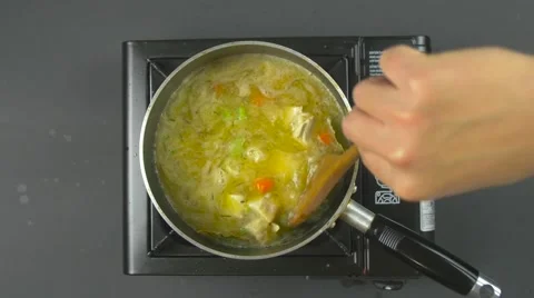 Stirring Soup Stock Footage 61327684