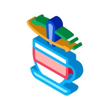 Stirring spoon in cup of tea isometric icon vector illustration Stock Illustration