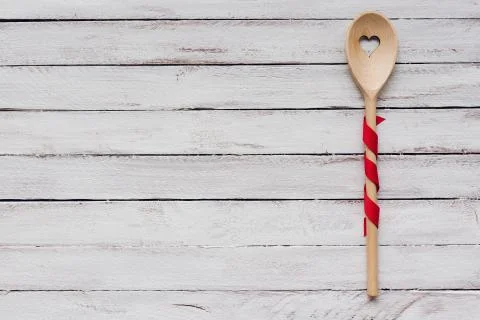 Stirring spoon on a white background Stock Photos