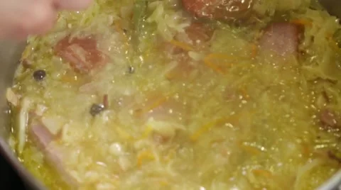 Stirring stewed vegetables Stock Footage 49783861