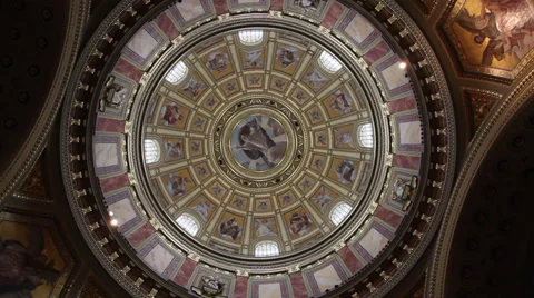 ST.ISHTVAN BASILICА INSIDE MEDIUMSHOT 05 Stock Footage 39254879