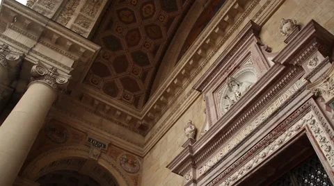 ST.ISHTVAN BASILICА OUTSIDE LOW ANGLE 04 Stock Footage 39256133