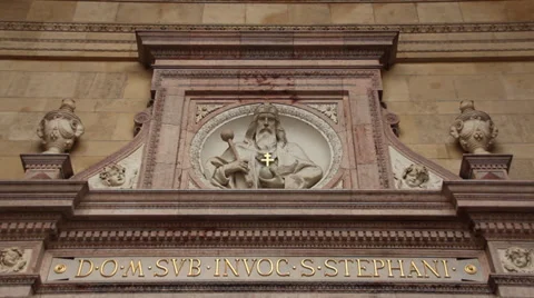 ST.ISHTVAN BASILICА OUTSIDE MEDIUMSHOT 03 Stock Footage 39255501