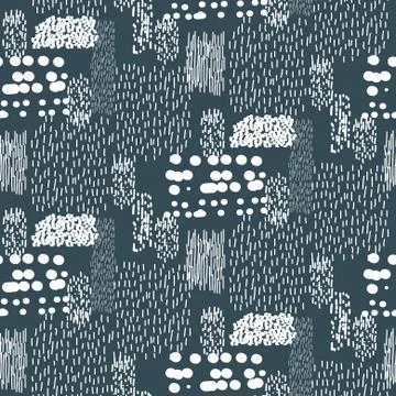 Stitch abstract texture blue repeat seamless vector pattern. Stock Illustration