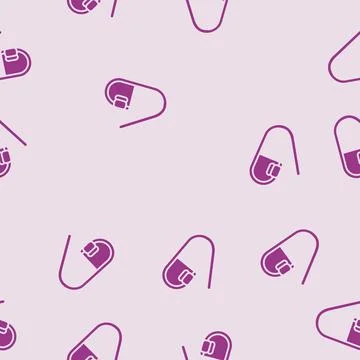 Stitch marker knitting wool glyph seamless pattern Illustrazione stock