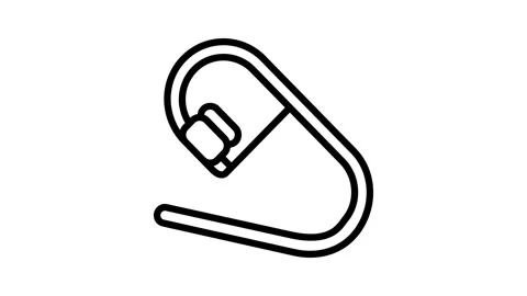 Stitch marker knitting wool line icon animation Stockbeeldmateriaal 326134199
