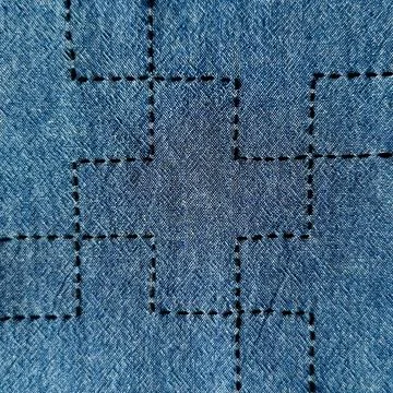 Stitch Pattern on Cotton Square. Stockfoto's