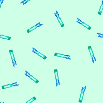 Stitch ripper knitting wool isometric icon seamless pattern Stockillustratie