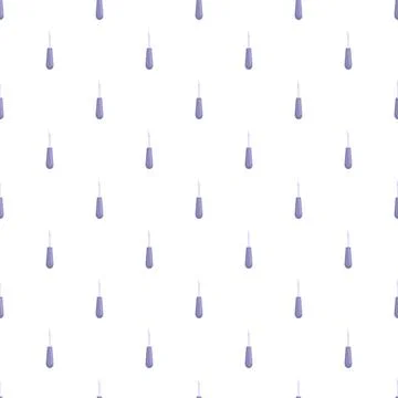 Stitch ripper tool seamless pattern for sewing Stock Illustration