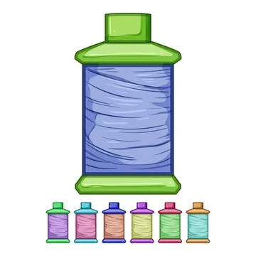 Stitch thread spool cartoon vector graphic Stock Illustration