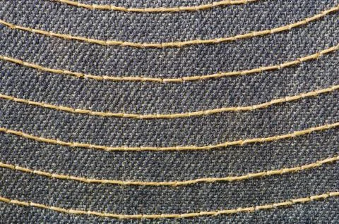 Stitched blue cloth Stock Photos