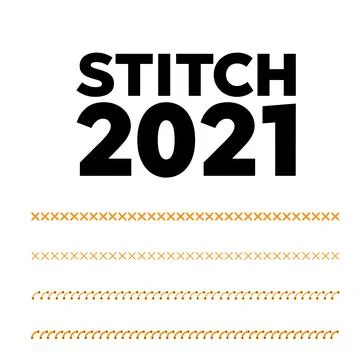 Stitched borders, sewing machine seams. Sewing machine stitches zig zag line イラスト素材