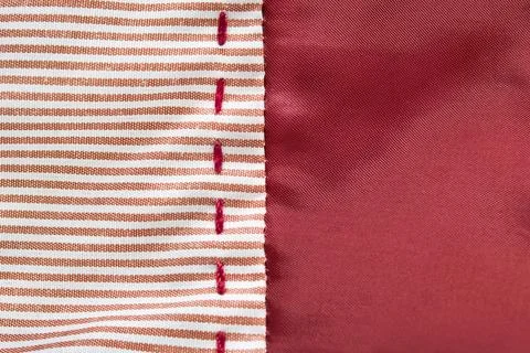 Stitched fabric background Stock-Fotos