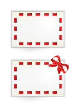 Stitched paper card 库存插图