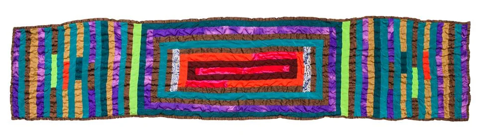 Stitched patchwork scarf isolated on white Stock Photos
