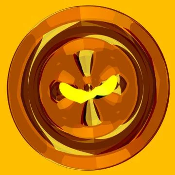 Stitched Sewed Button Stock Illustration