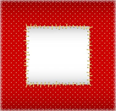 Stitched sqare frame Stock Illustration
