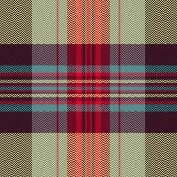 Stitched vector plaid textile, conceptual tartan texture check. Buffalo fab.. Stock Illustration