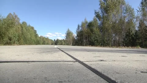 Stitches in concrete pavement. Cement concrete pavement roads Video stock 100748506
