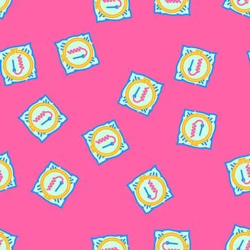 Stitches embroidery hobby vector seamless pattern Stock Illustration