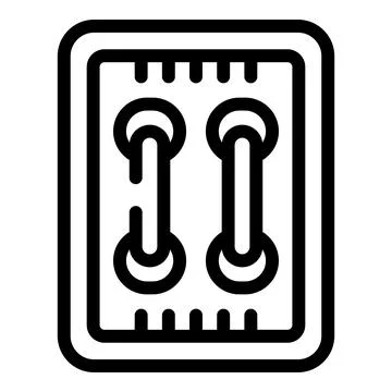 Stitching fastener icon outline vector. Tailor profession Stock Illustration