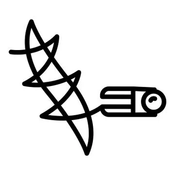 Stitching seam machine icon, outline style イラスト素材