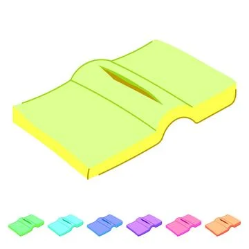 Stitching suture practice pad vector cartoon graphic Stock Illustration