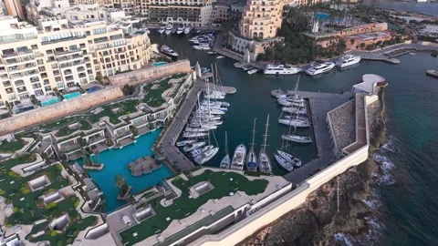 St.Julians  Bay in Malta Stock Footage 310487618