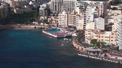St.Julians  Bay in Malta Stock Footage 310487775