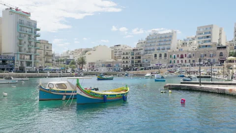 St.Julians bay in Malta Stock Footage 310840430