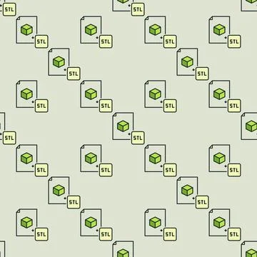 STL File for 3D Printing vector colored seamless pattern Stock Illustration