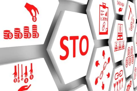 STO concept cell background 3d illustration Stock Illustration