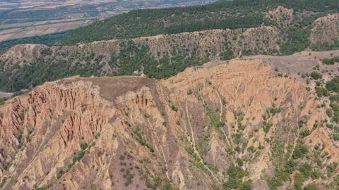 Stob Pyramids Natural Rock Formations, Rila Mountain, Bulgaria Stock Footage 343365437