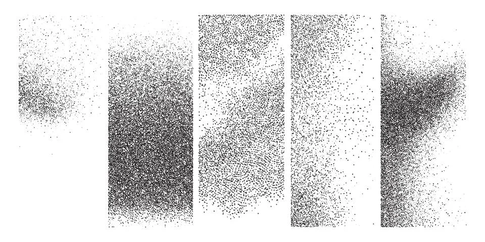 Stochastic Grain Pattern Background. Vintage gradient set with spray texture for Stock Illustration