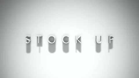 Stock up 3D title animation with shadows on a white background Stock Footage 297672711