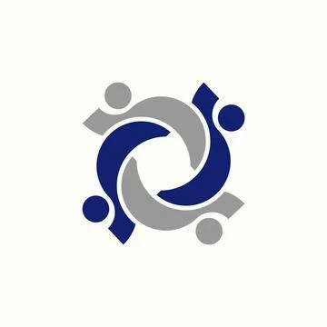 Stock 4 initial S font like active happy human pattern monogram community Illustrazione stock