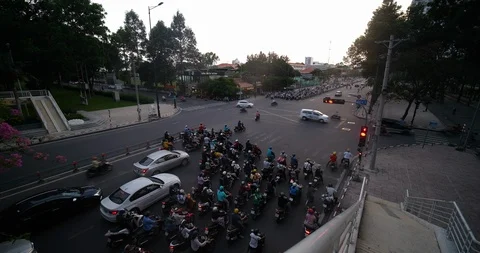 Stock 4k: Time-lapse or timelapse traffic in Ho Chi Minh City, Vietnam Stock Footage 120674844