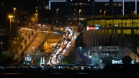 Stock 4k: Time lapse view of Besiktas, Istanbul, Turkey. Vídeo Stock 124170995