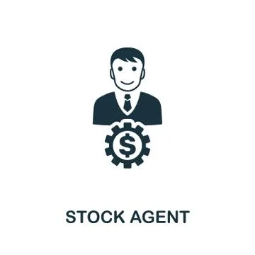 Stock Agent icon. Creative element design from stock market icons collection Stock Illustration