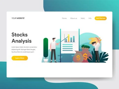 Stock Analysis For Web Page Stock Illustration