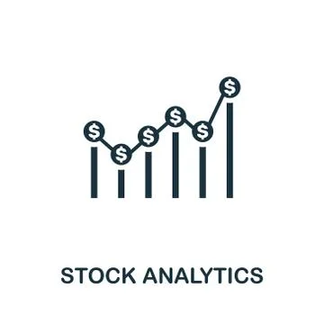 Stock Analytics icon. Creative element design from stock market icons collection Stock Illustration