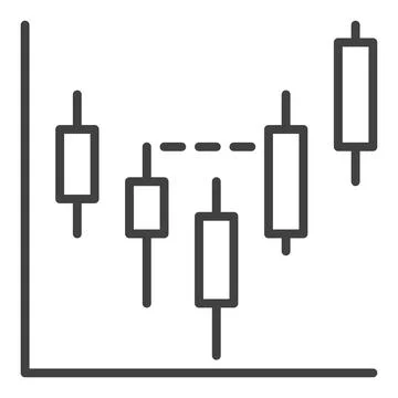 Stock and cryptocurrency formation vector thin line icon or design element Stock Illustration