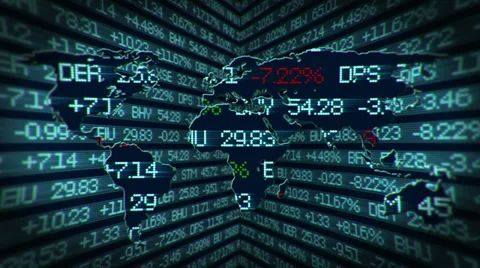 Stock and world map Stock Footage 37797846