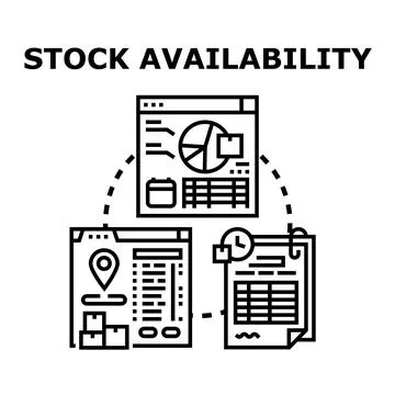 Stock availability concept with warehouse inventory management 库存插图