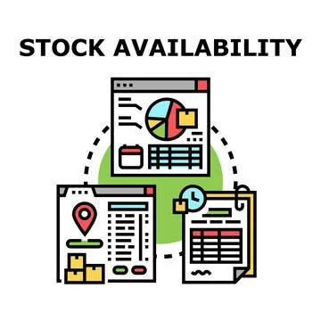 Stock availability concept with warehouse inventory management 스톡 일러스트