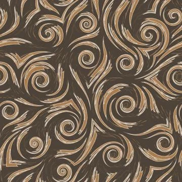 Stock beige vector seamless pattern. Waves or splashes of water. Abstract Illustrazione stock