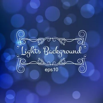 Stock blurred texture with bokeh effect and the words in a frame in the style of Stock Illustration