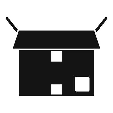 Stock box icon simple vector. Carton package Stock Illustration