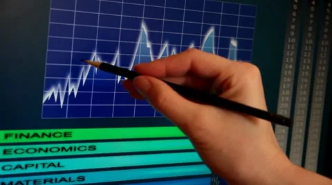 Stock chart analysis Stock-Footage 8549433